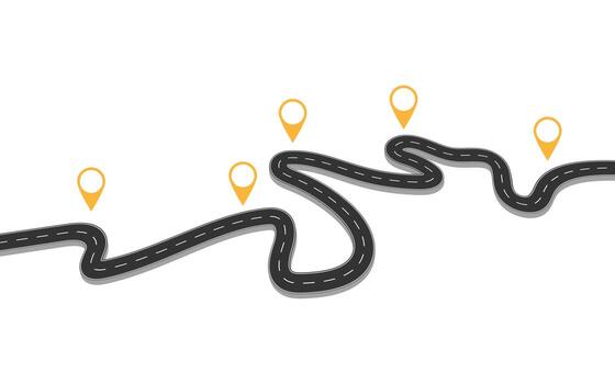 Illustrated training route map with waypoints from start through warm-up and core to finish